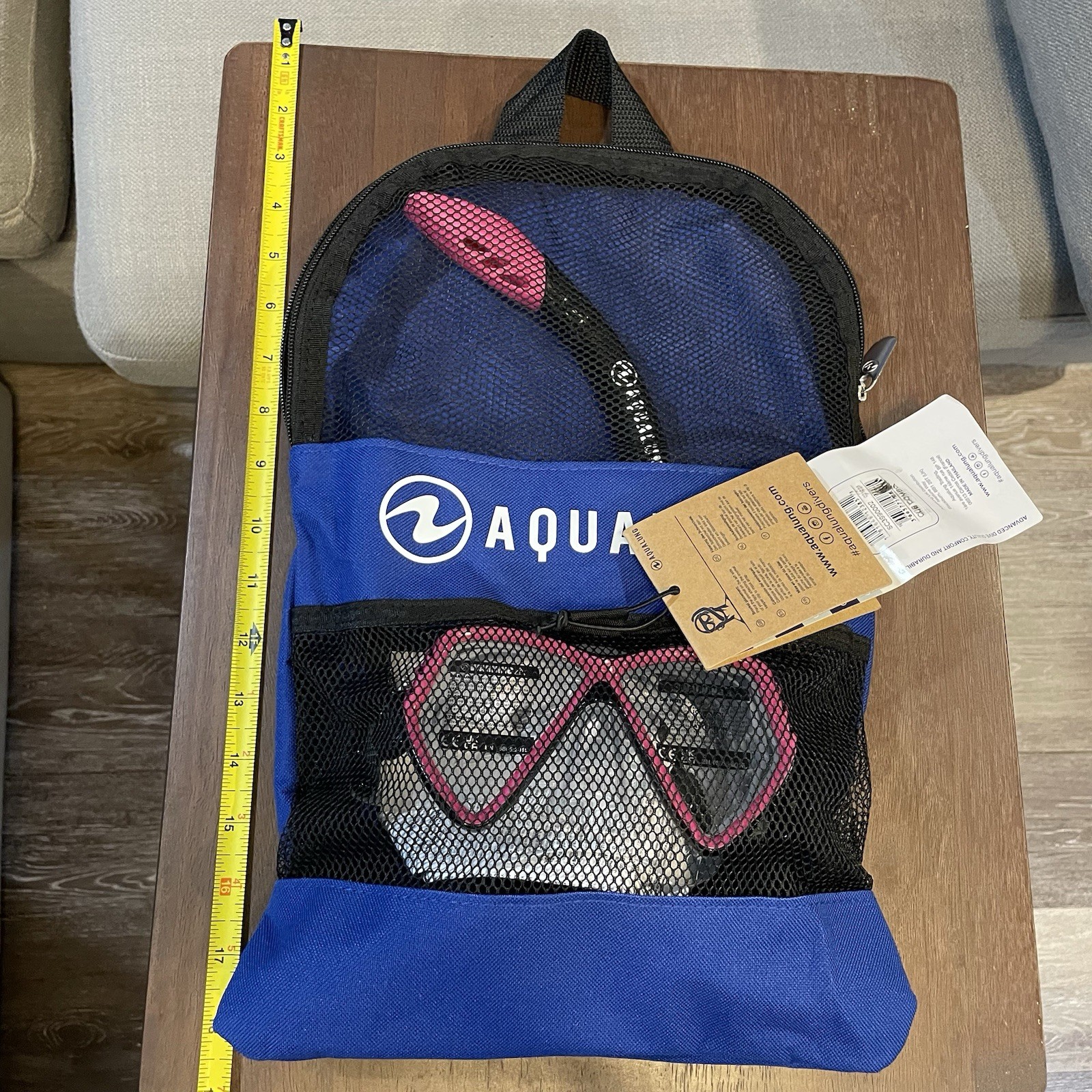 Aqualung Junior Cub Combo SN Mask Snorkel Set Pink Black White Made In Thailand