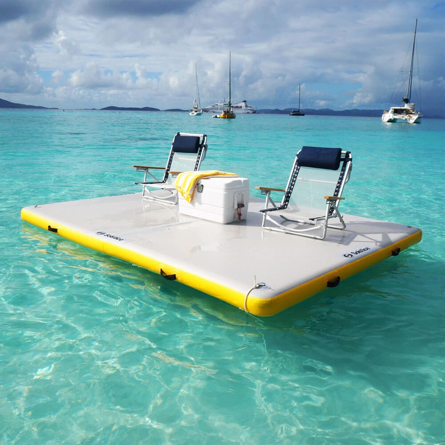5-Person Classic Inflatable Dock, Floating Water Raft Platform, 6Ft X 5Ft – Outd