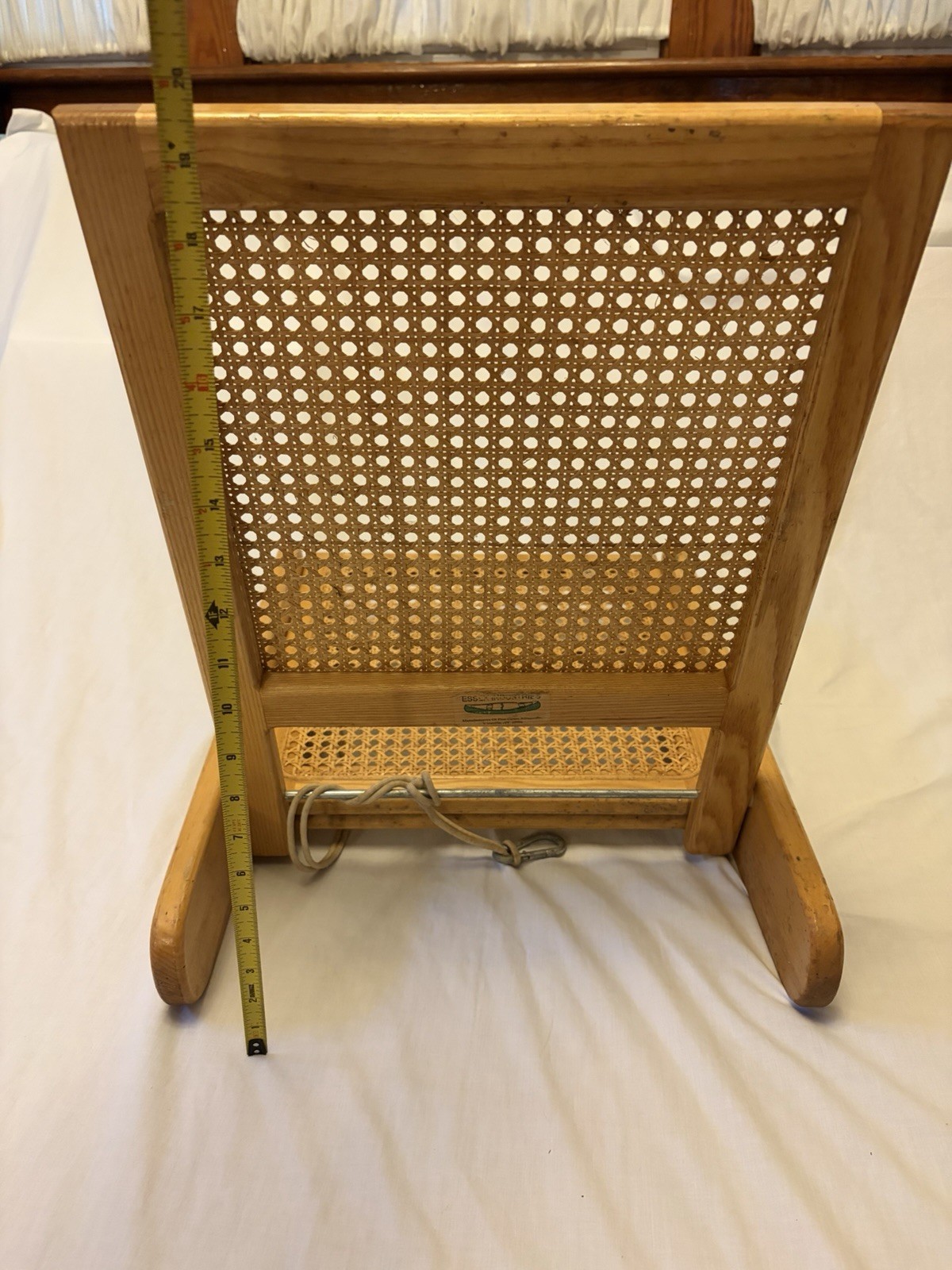 Essex Industries Canoe Seat-Folding Wicker/Rattan/Cane/Wood-Boat Portable Chair