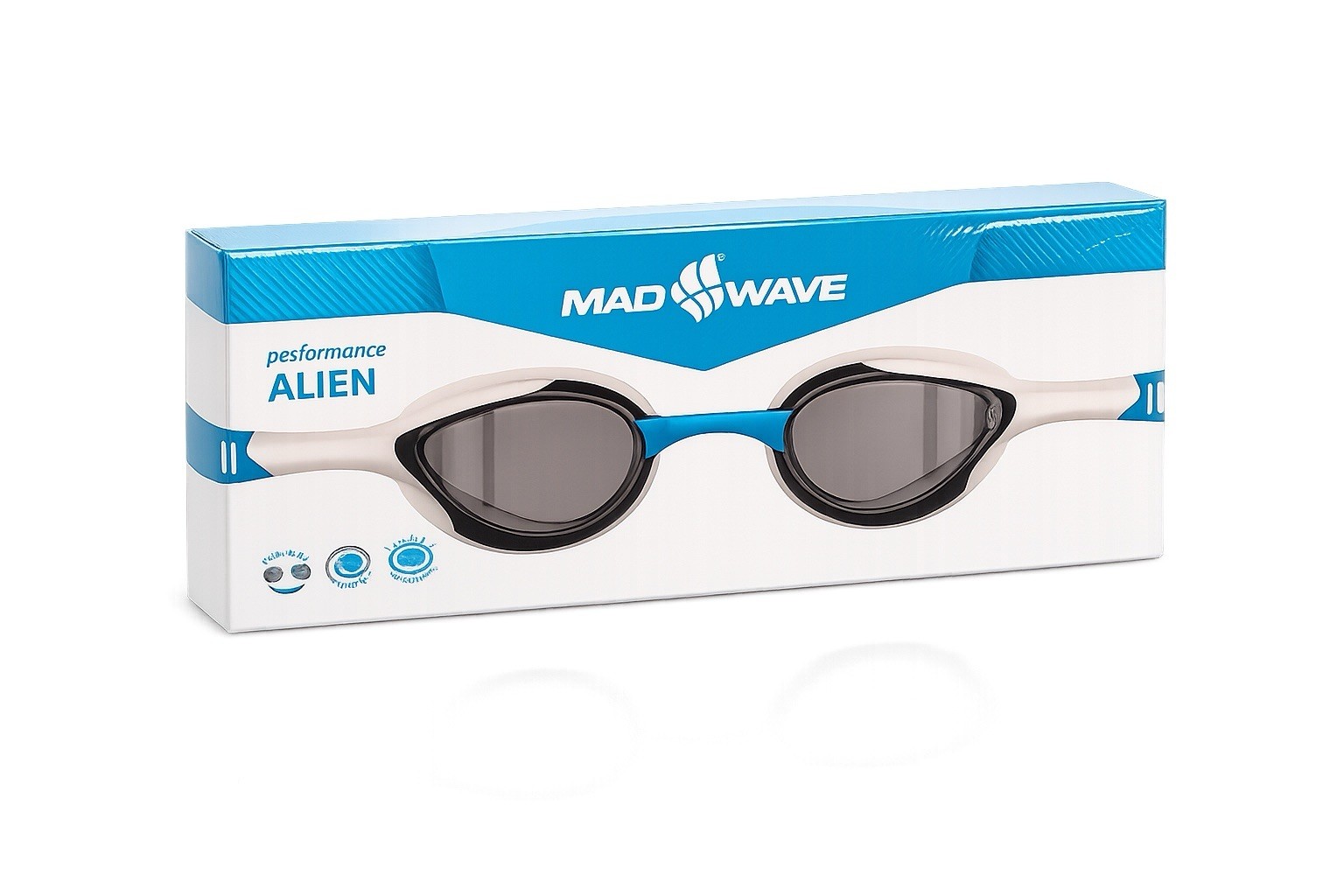 Mad Wave ALIEN Performance Swimming Goggles for Training & Pool Swimming
