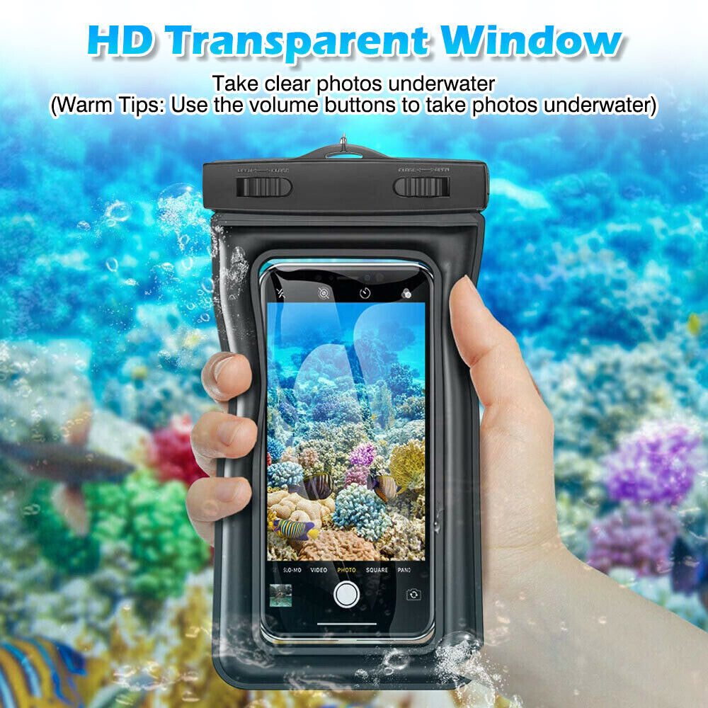 Universal Waterproof Cell Phone Pouch Floatable Underwater Case Dry Bag Landyard