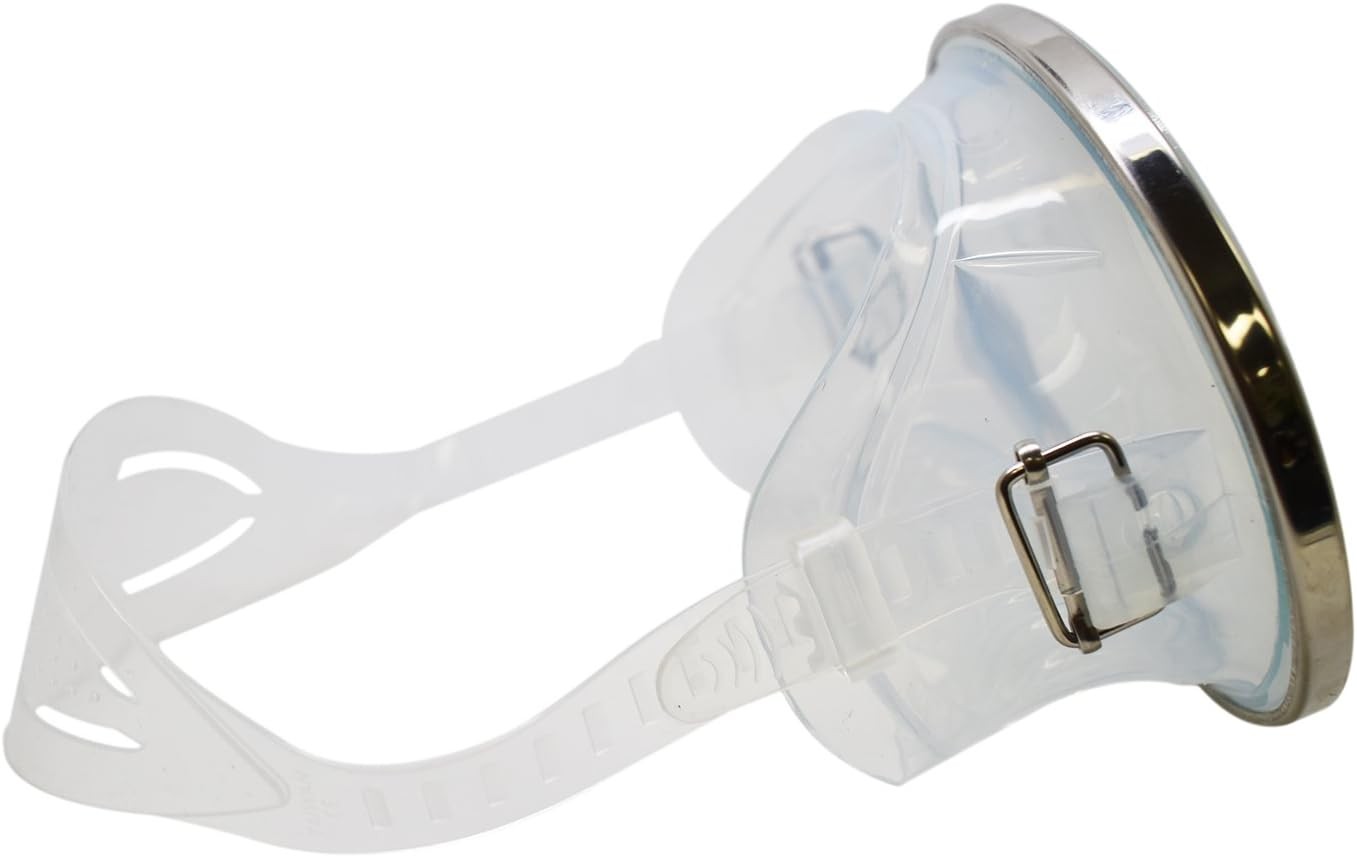 Scuba Diving Mask, Oval Tempered Glass Snorkel Mask with one, Clear
