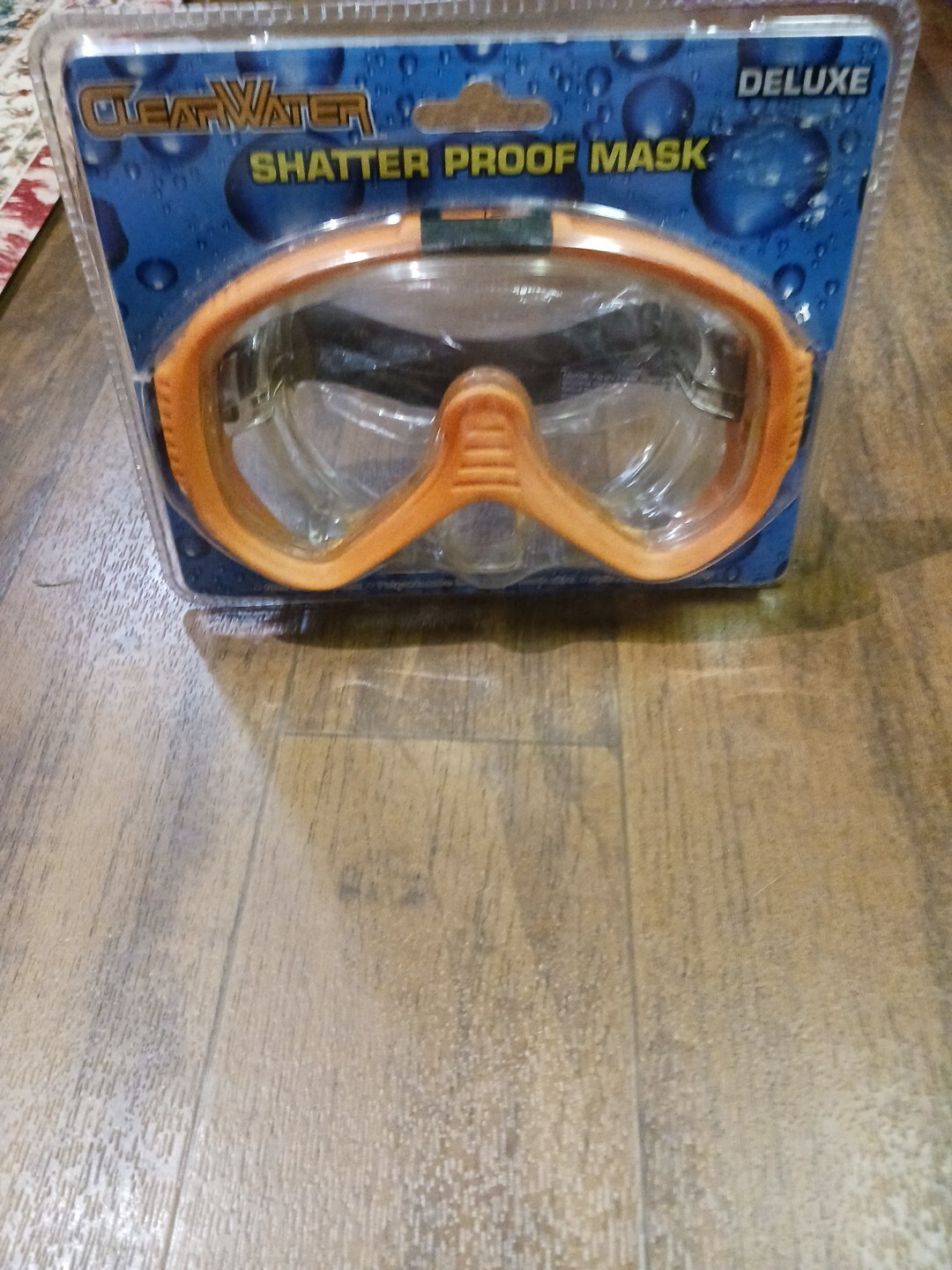 Vintage Clearwater Shatterproof Mask Deluxe Polycarbonate Lens Split Rubber Head