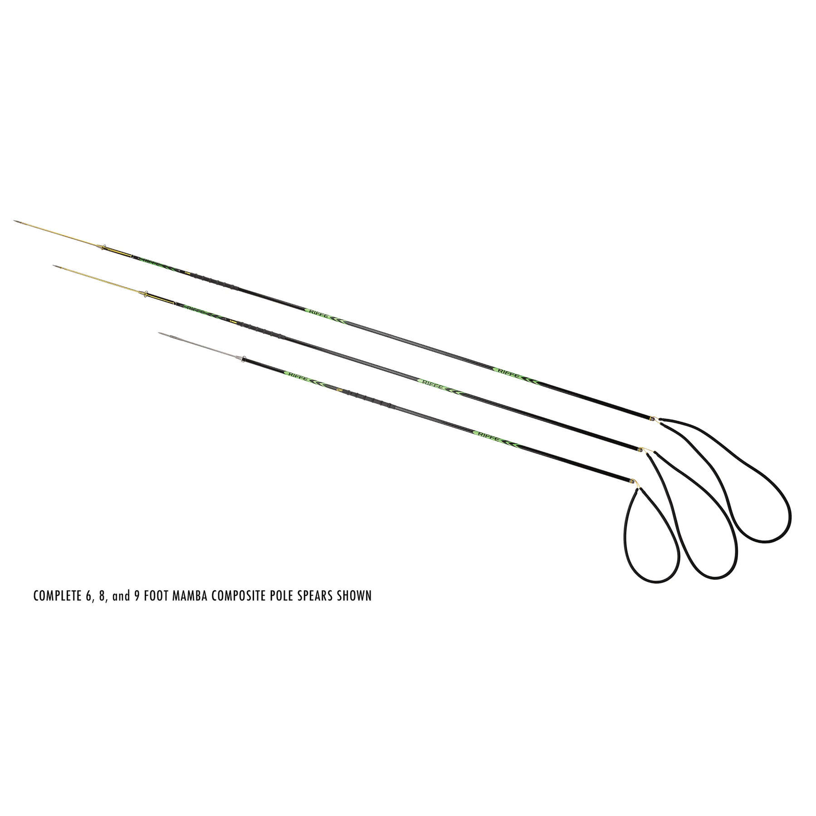 Riffe Mamba Composite 3-Piece Pole Spear – 9 Foot