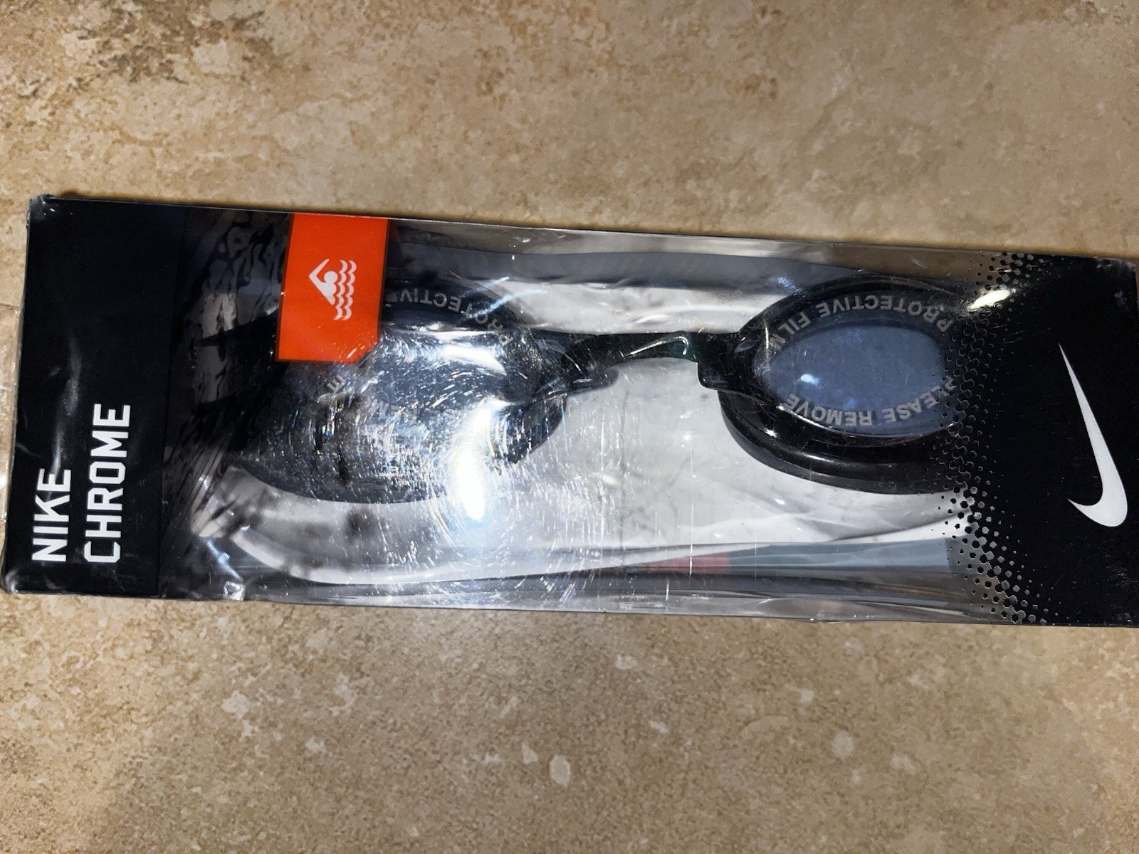 New Nike Swoosh Chrome Smoke Gray Training Goggles Adult