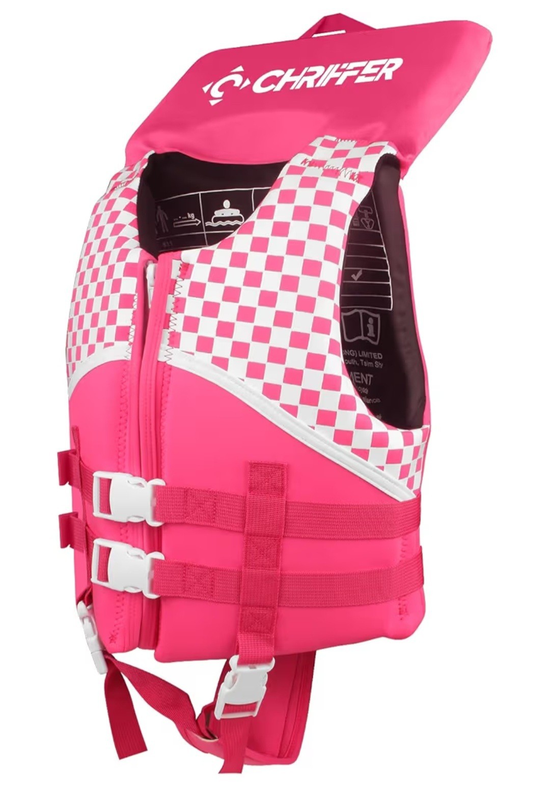 PINK Kids Swim Vest / Life Jacket for 30-50 Pounds, Easy On/Off Zipper, Boating