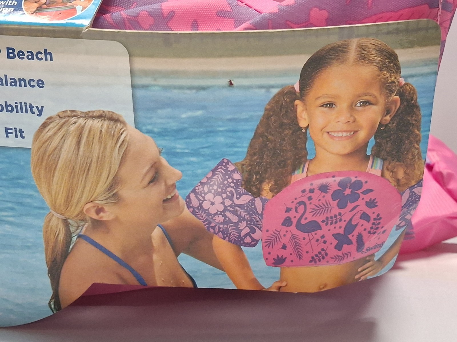 SwimSchool Ultra-Fit Tot Swimmer Float Level 3 Age 4-6 Years Pink 50LBS Max New