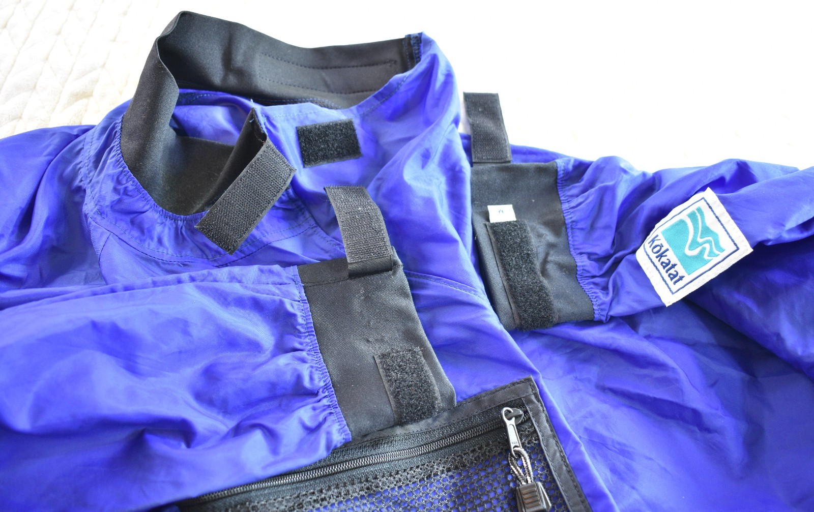 Kokatat Paddling Jacket Splash Top Dry Blue Kayak Canoe Pocket Pullover Women M