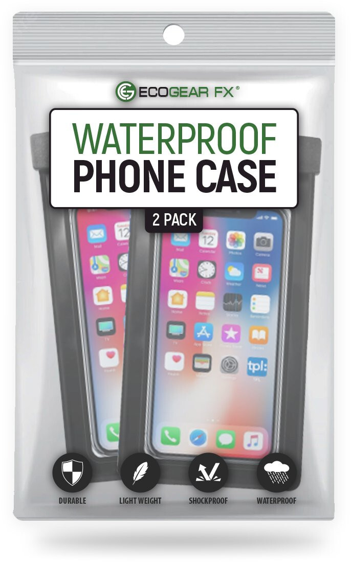 Swimming Waterproof Underwater Dry Bag Pouch Clear Cell Phone Case Cover 2-PACK