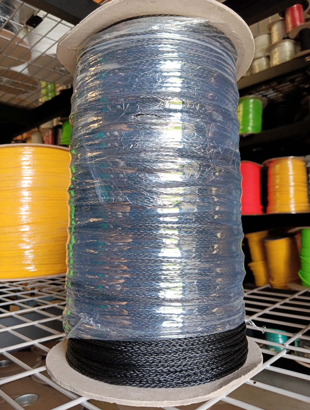 1/8″ x 2870’ Hollow Braid Polypropylene rope. Black.