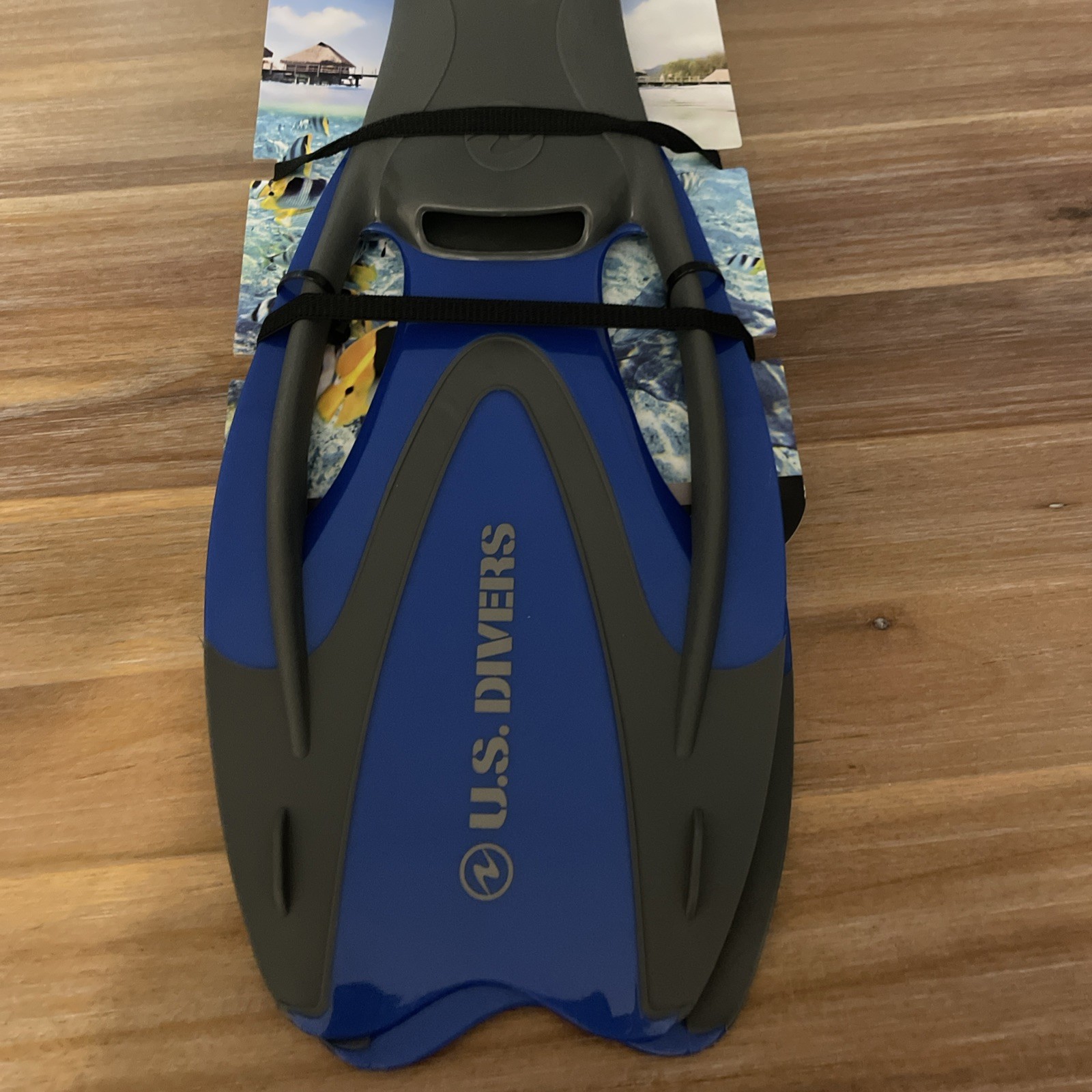 U.S. Divers Blue Gray Adult Swimming Scuba Diving Fins Size Med-Lrg or 8-9.5