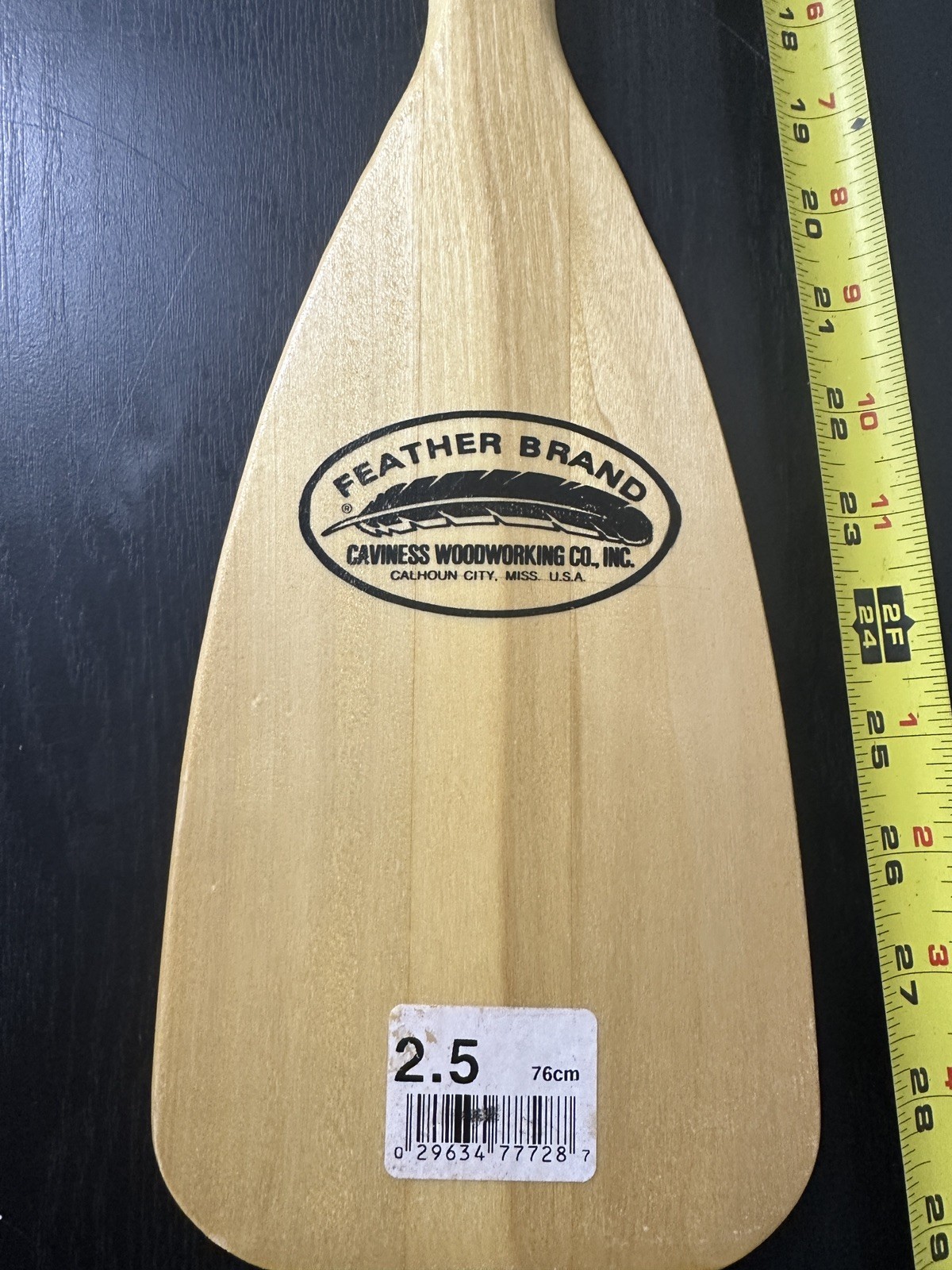 Feather Brand 29” Wood Canoe Kayak Paddle Caviness Woodworking -NICE CONDITION