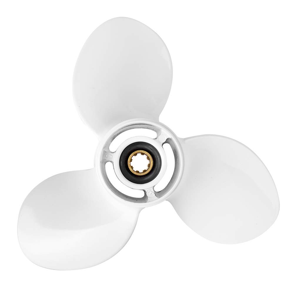 9 1/4×11-J OEM Aluminum Alloy Boat Propeller for Yamaha 9.9HP 15HP White