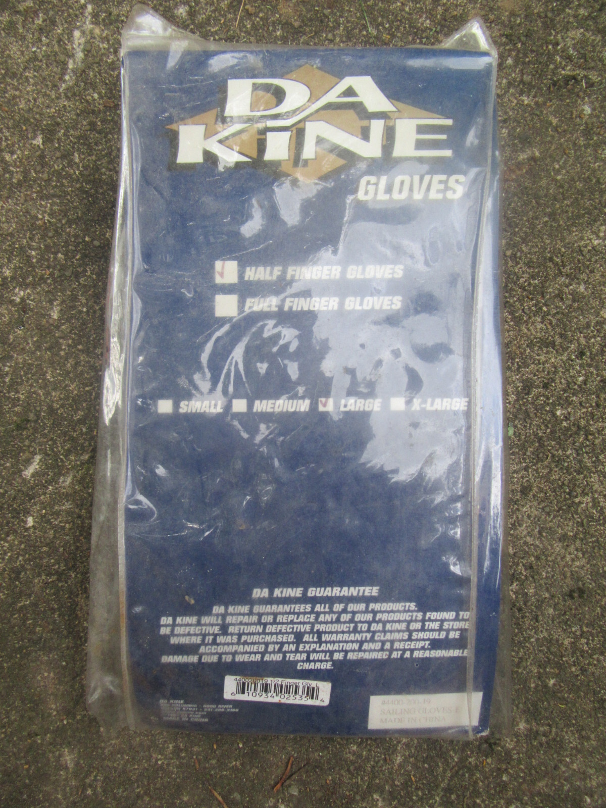 BNIB New Dakine Sailing Windsurfing Half Finger Gloves Large Black Blue White