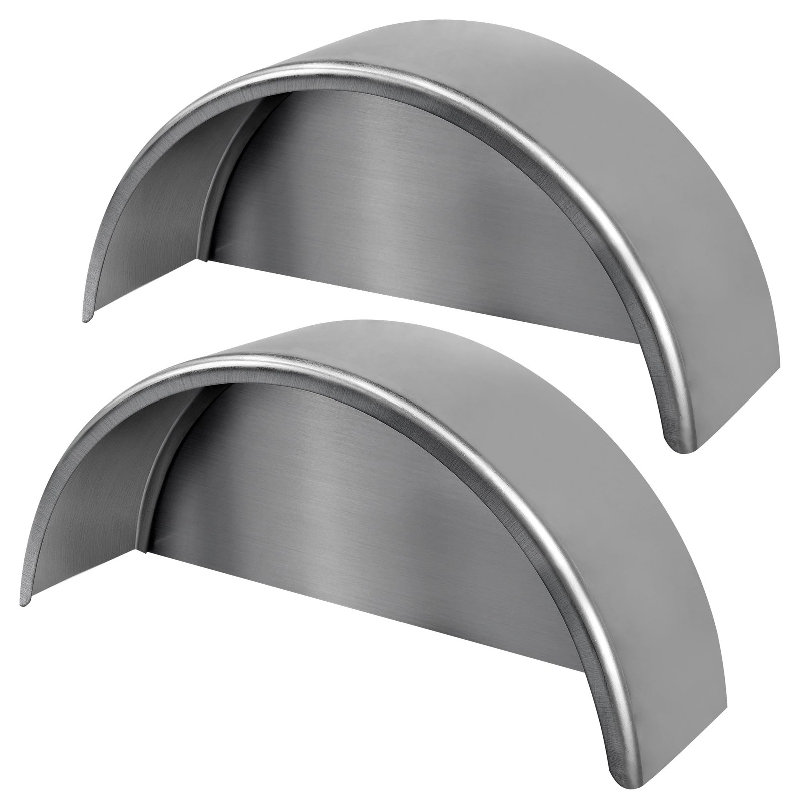 Trailer Fenders Stainless Steel For 14″ 15″ 16″ Wheels Single Axle 2PK