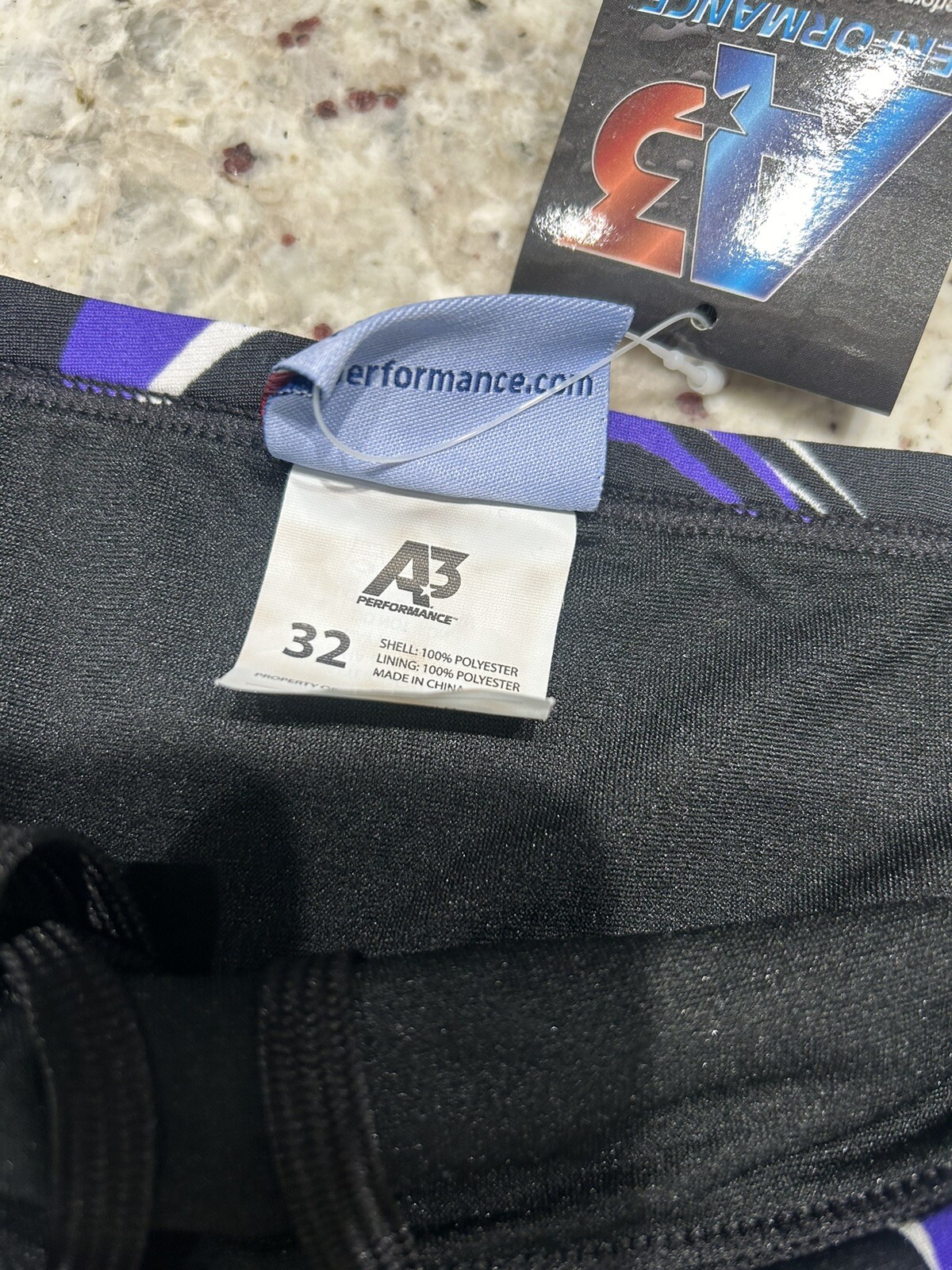 NWT A3 Performance Suit Jammers SIZE 32 Black Purple Starbyrst Male Jammer