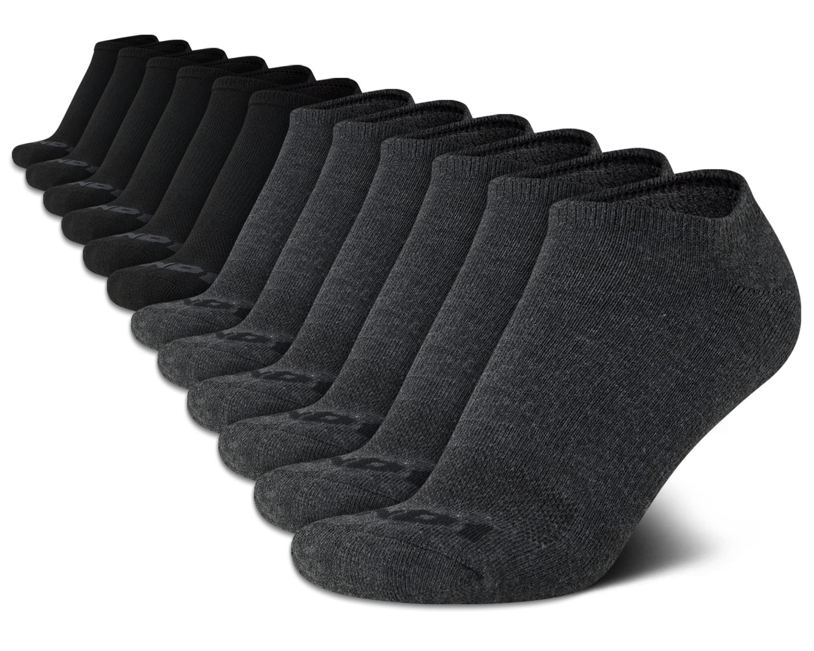 AND1 Mens No Show Socks – 12 Pack Performance Stretch Athletic Compression So…