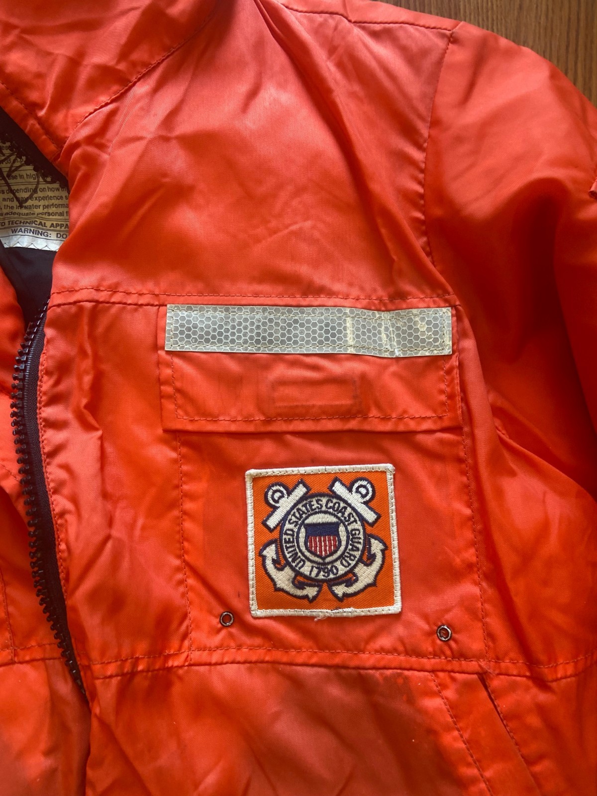 Vintage Mustang Survival MJ6210 Flotation Jacket US Coast Guard Auxiliary XL