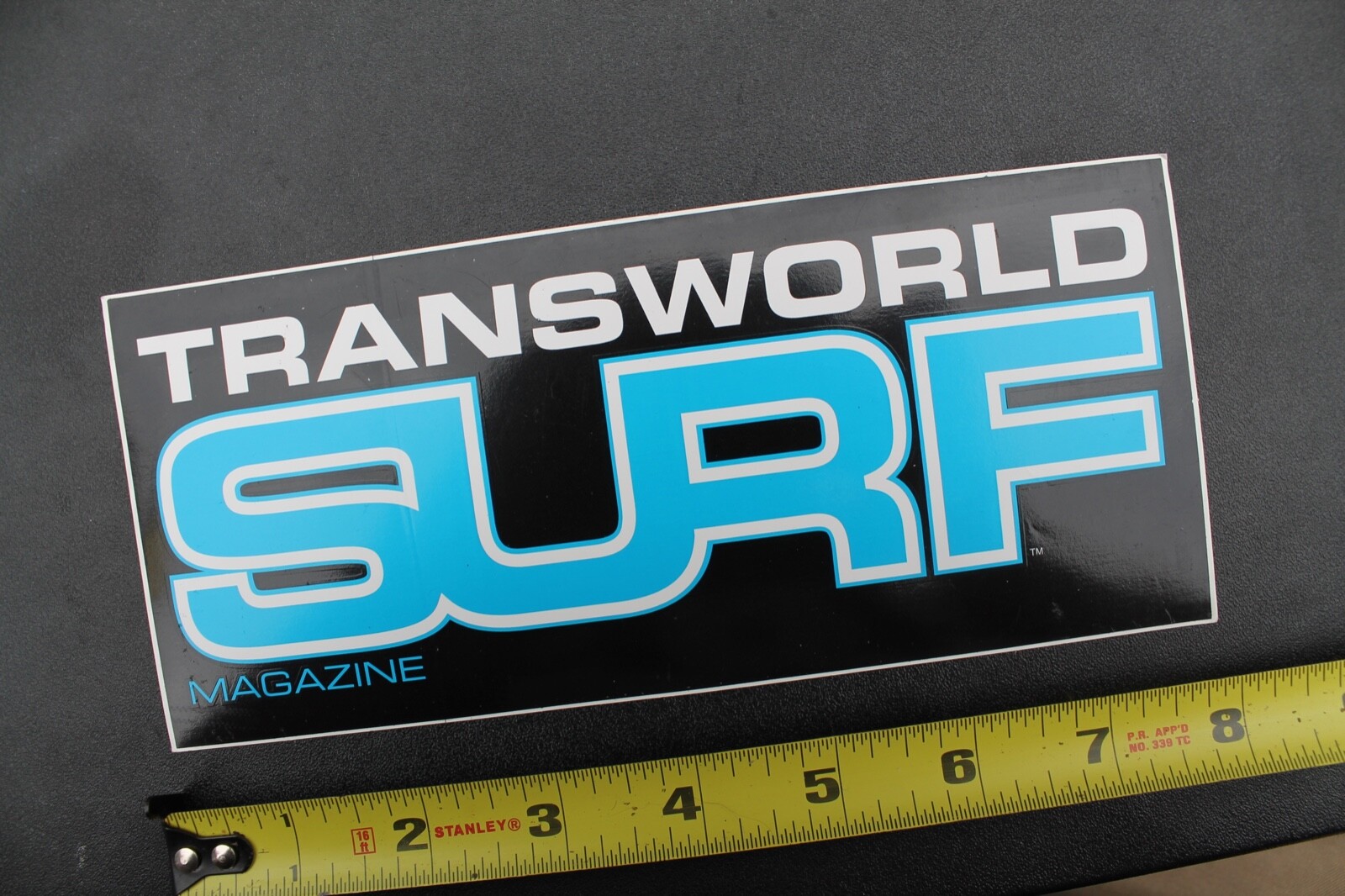 Transworld Surf Magazine Black Blue White Original V40C Vintage Surfing STICKER