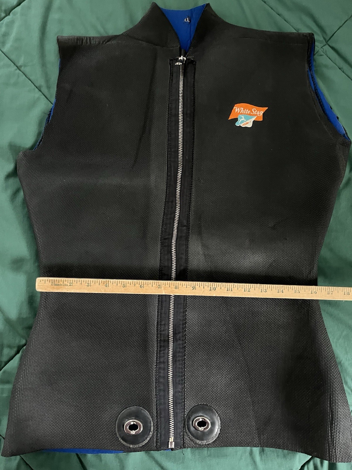 Vintage Neoprene White Stag 2-Piece Wet Suit XL CHECK FLAT MEASUREMENTS in Photo