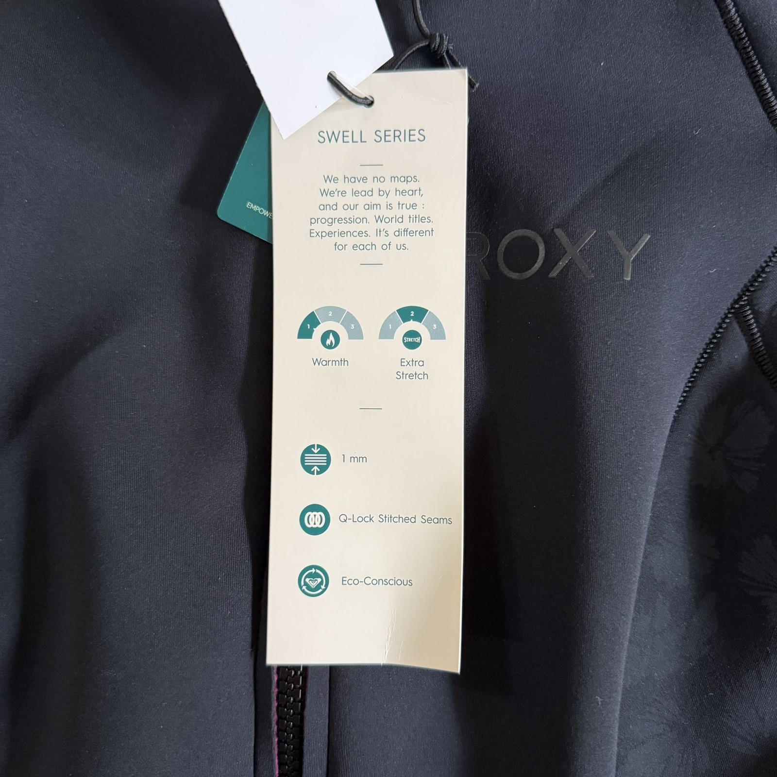 NWT ROXY Size 10 1.0 Swell Series Wet Suit Jacket Zip Qlock – Women’s Swim Beach