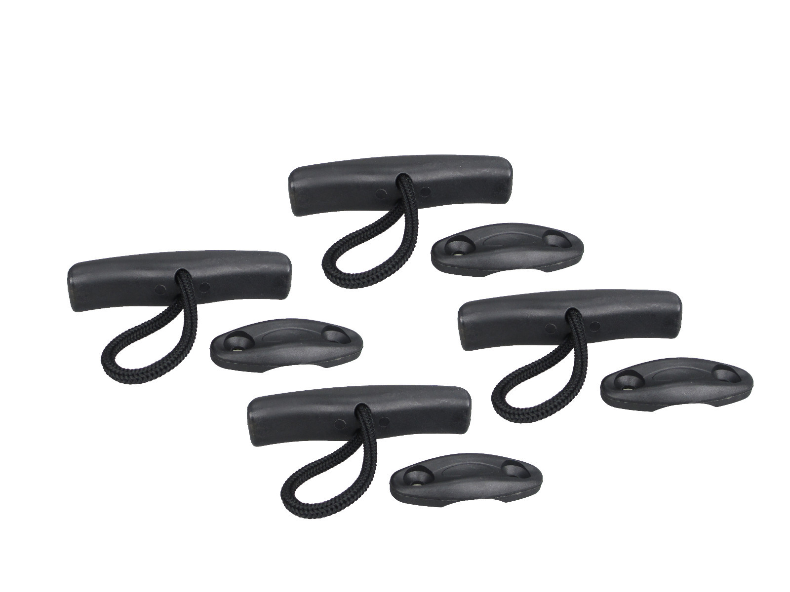 Pactrade Marine Boat Kayak 4PCS Carrying Pull Toggle Handle w/ 4mm Cord Rope