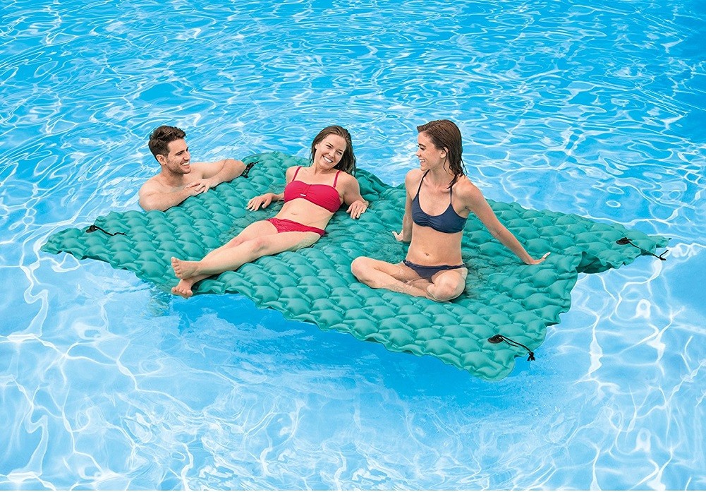 INTEX GIANT 9.5foot INFLATABLE FLOATING WATER SWIMMING POOL LAKE MAT PLATFORM PA