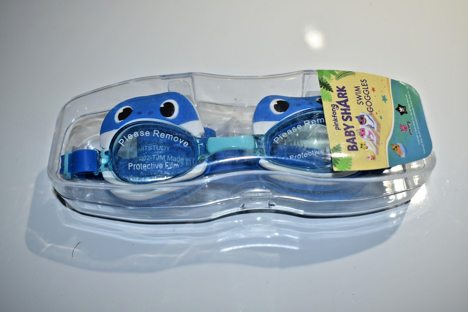 NEW- SwimWays Pinkfong Baby Shark Blue Kids Swim Goggles