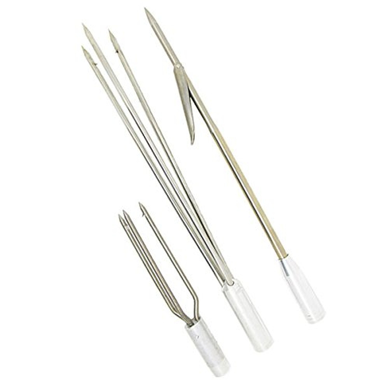 Spearfishing 5′ Fiber Glass 1 Piece Hawaiian Sling Pole Spear 3 Tips Set