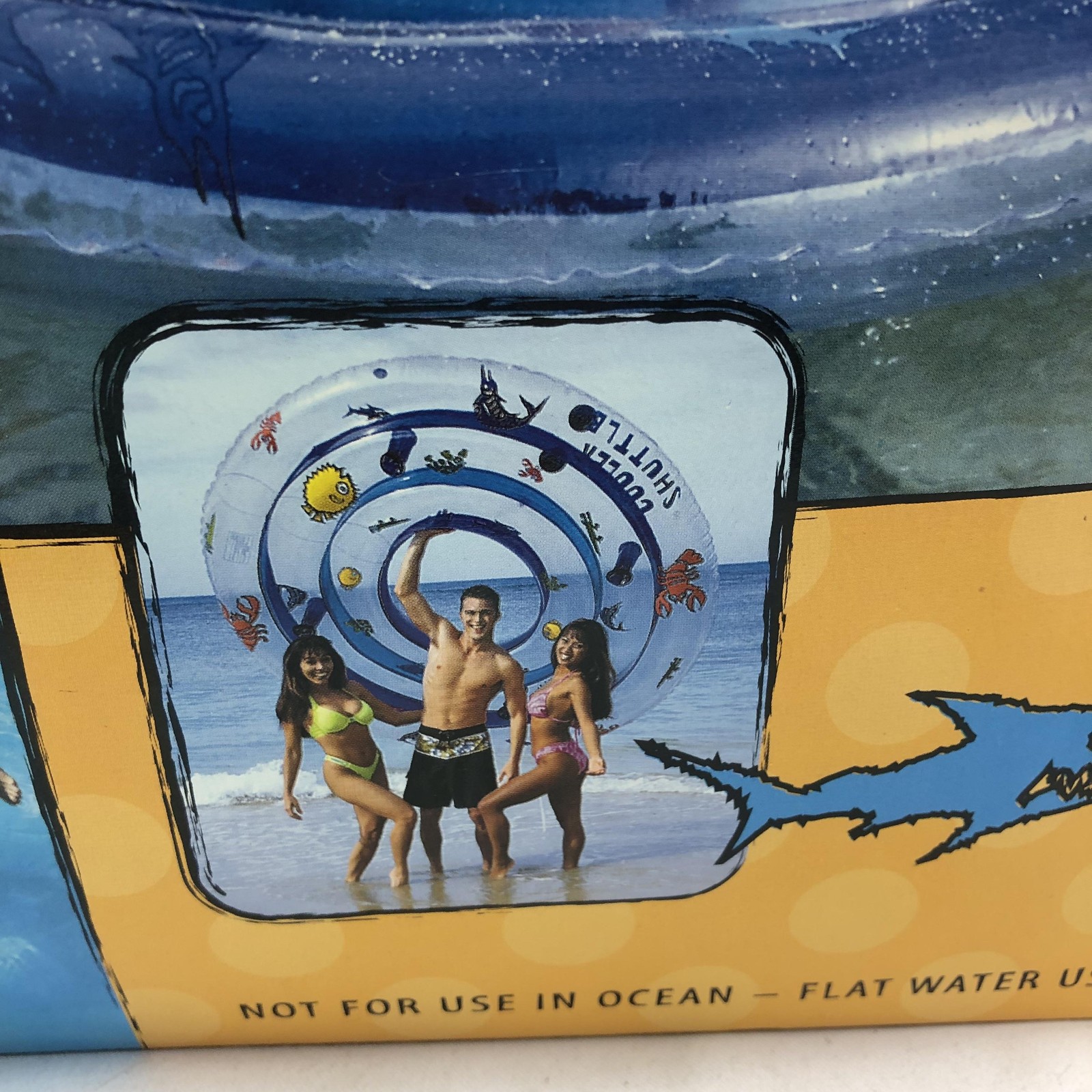 Pike Sport Party Fun Island 94in Inflatable Pool Lake Float PVC 4 Drink Holders