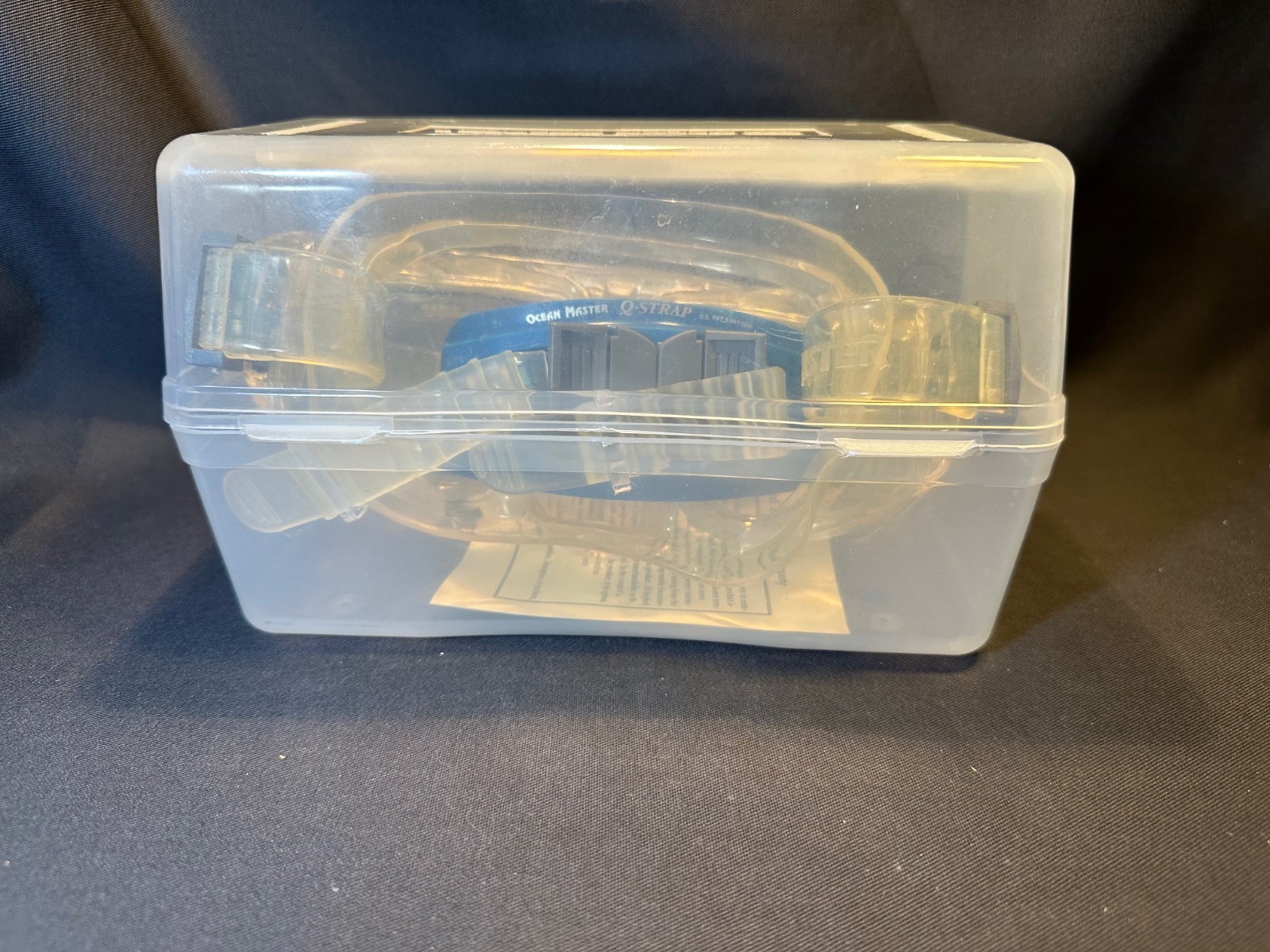 Ocean Masters Q Strap Purge Valve Tempered Glass Diving Mask Goggles with Case