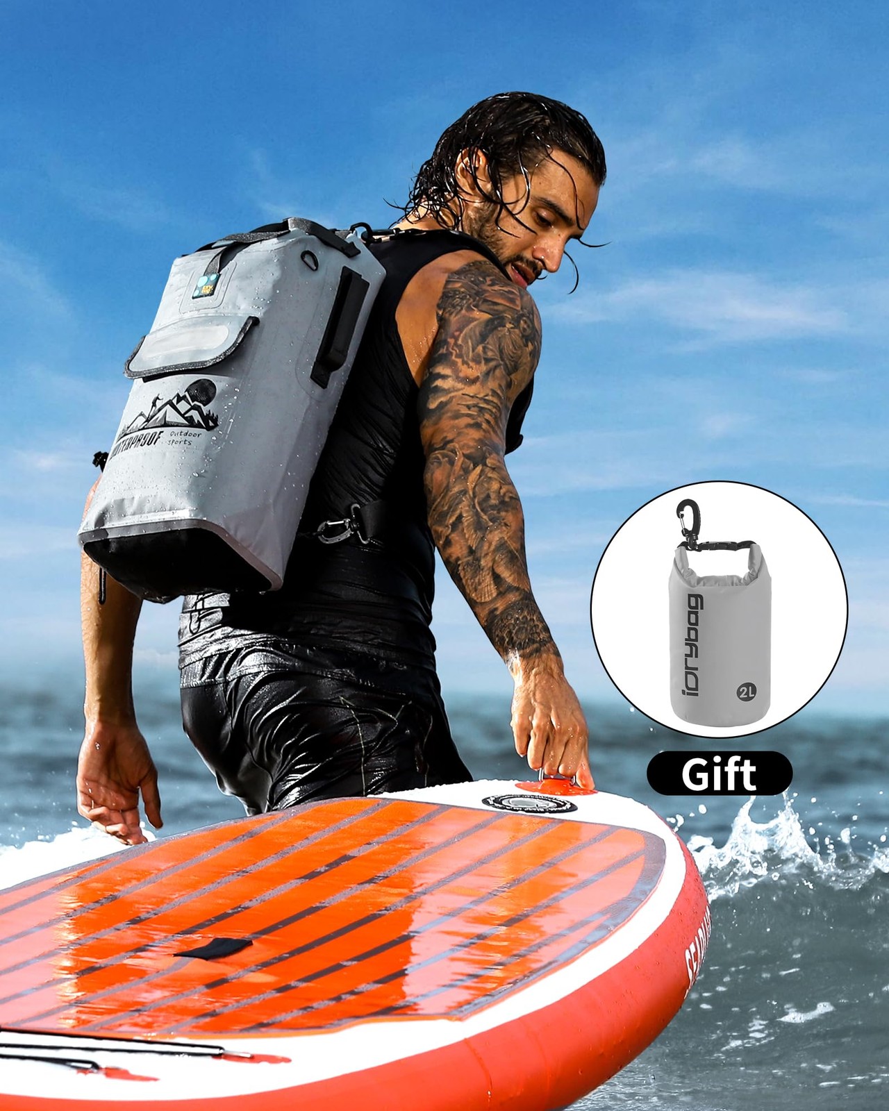 Dry Bag Backpack 20L/30L/40L, Floating Waterproof Backpack for Men, Kayak Dry…