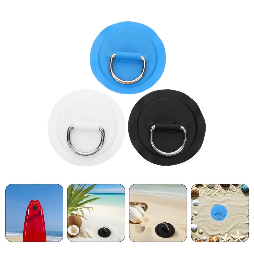 6 Pcs Surfboard Fixing Buckle Inflatable Boat Rings Patch for Paddle