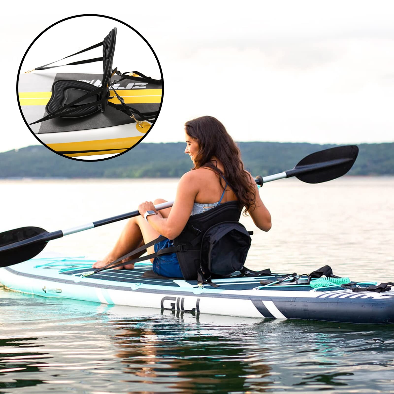 HLOGREE Kayak Thicken Seat Deluxe Plus Padded with Storage Bag,1PC Boat…