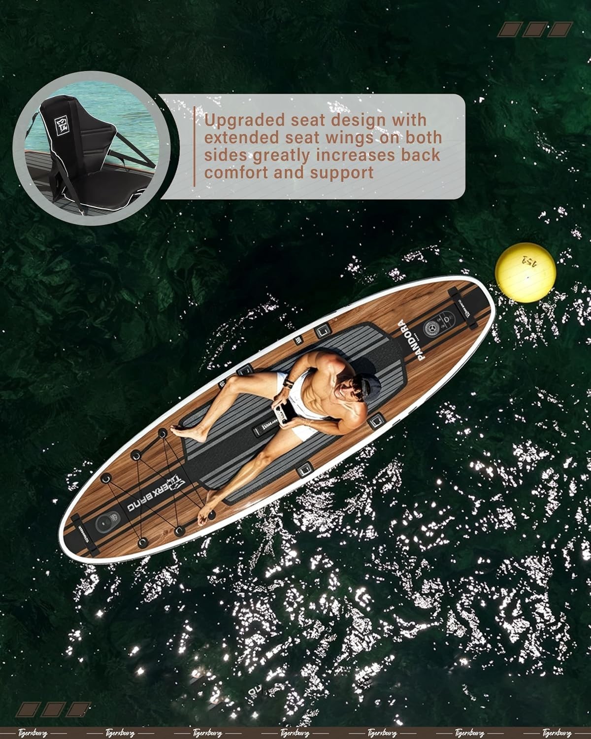 Paddle Board, 10.8′ Stand Up Paddle Board with Premium Complete Inflatable SUP A