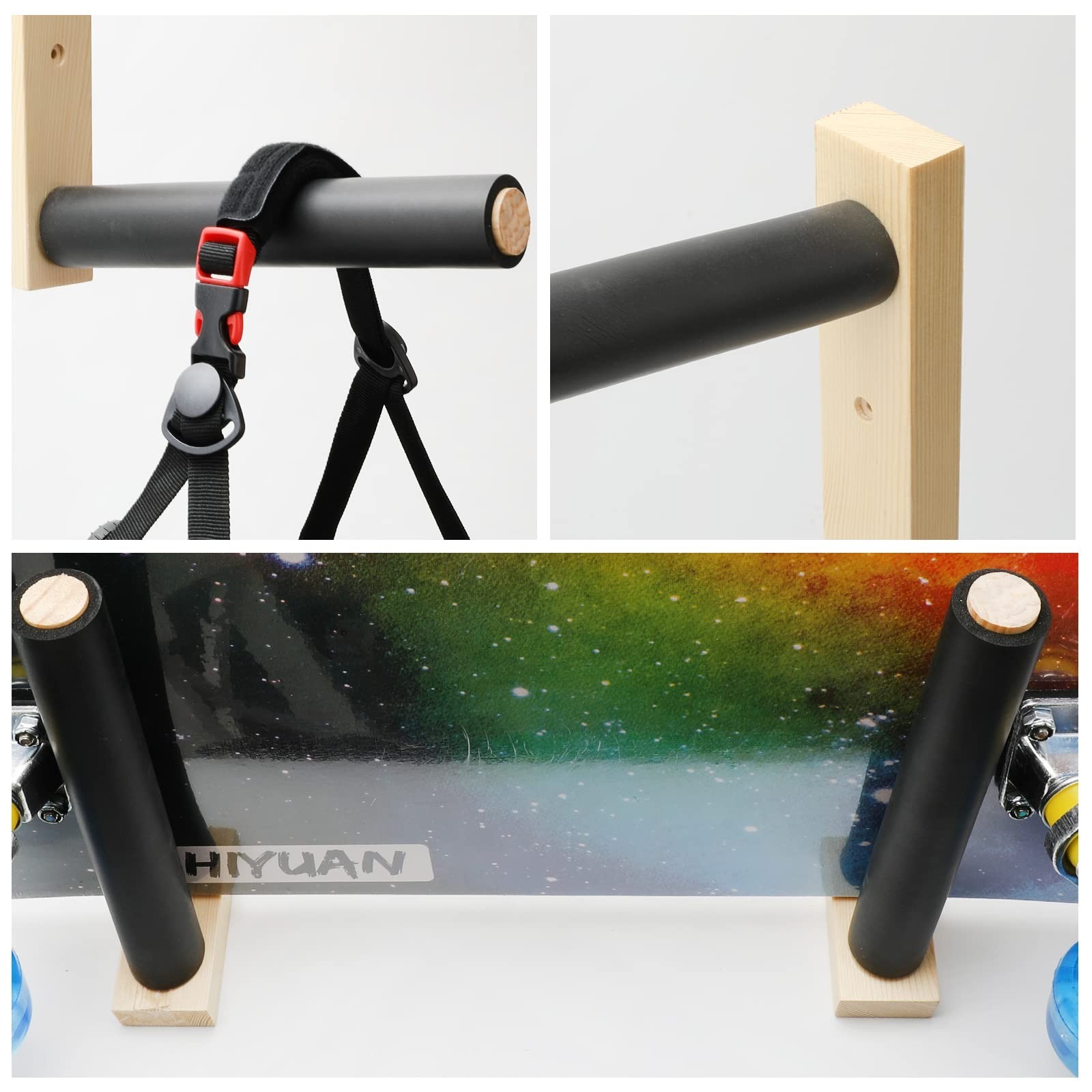 Skateboard Rack Longboard Storage Rack, Ski Snowboard Holder Wall Mount Float…