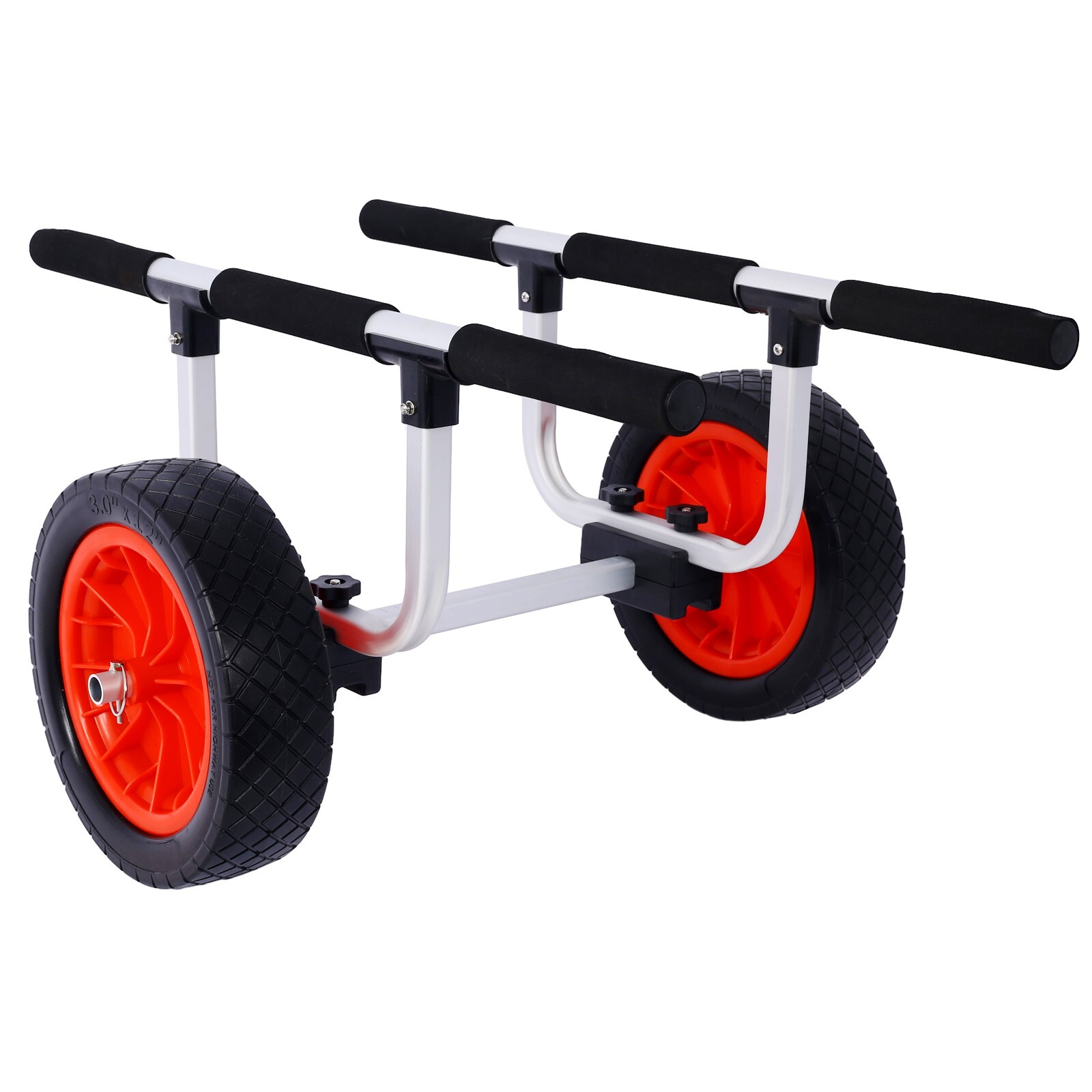 Adjustable Kayak Cart Canoe Boat Carrier 300lbs Load with 12” Airless Wheels