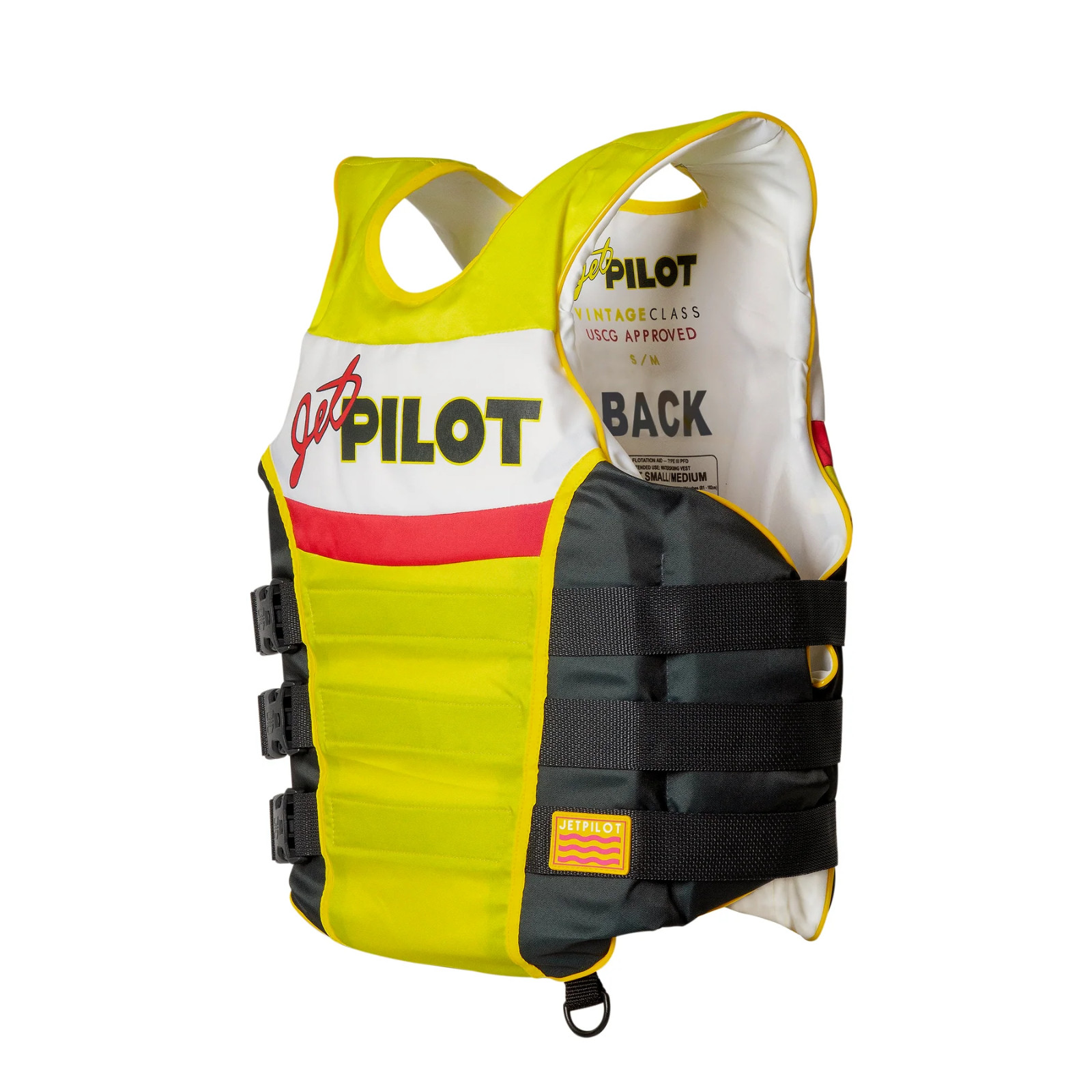 JETPILOT Vintage Nylon CGA 3-Buckle PFD Blue Gray Orange PFD Life Vest JP23212