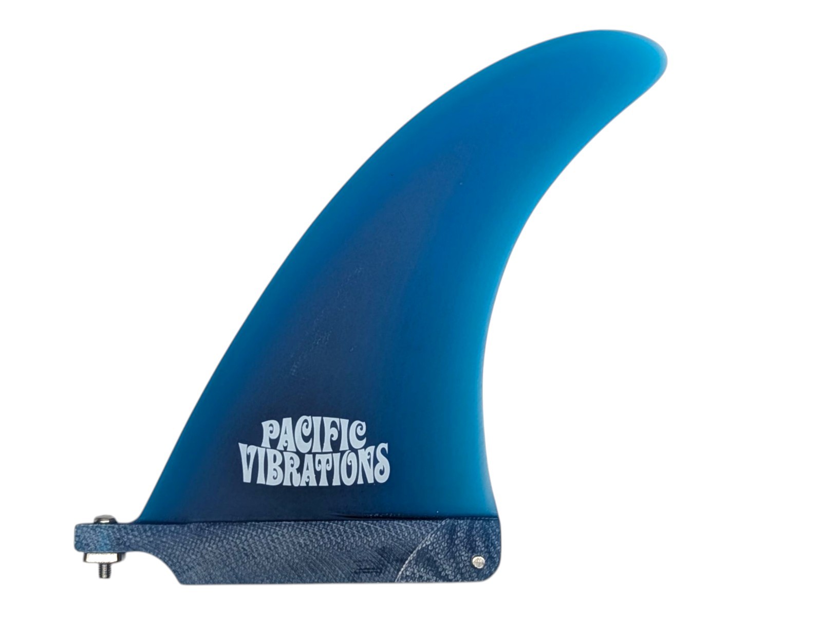 Pacific Vibrations PROGRESSIVE longboard surfboard Fin 7” Center Blue