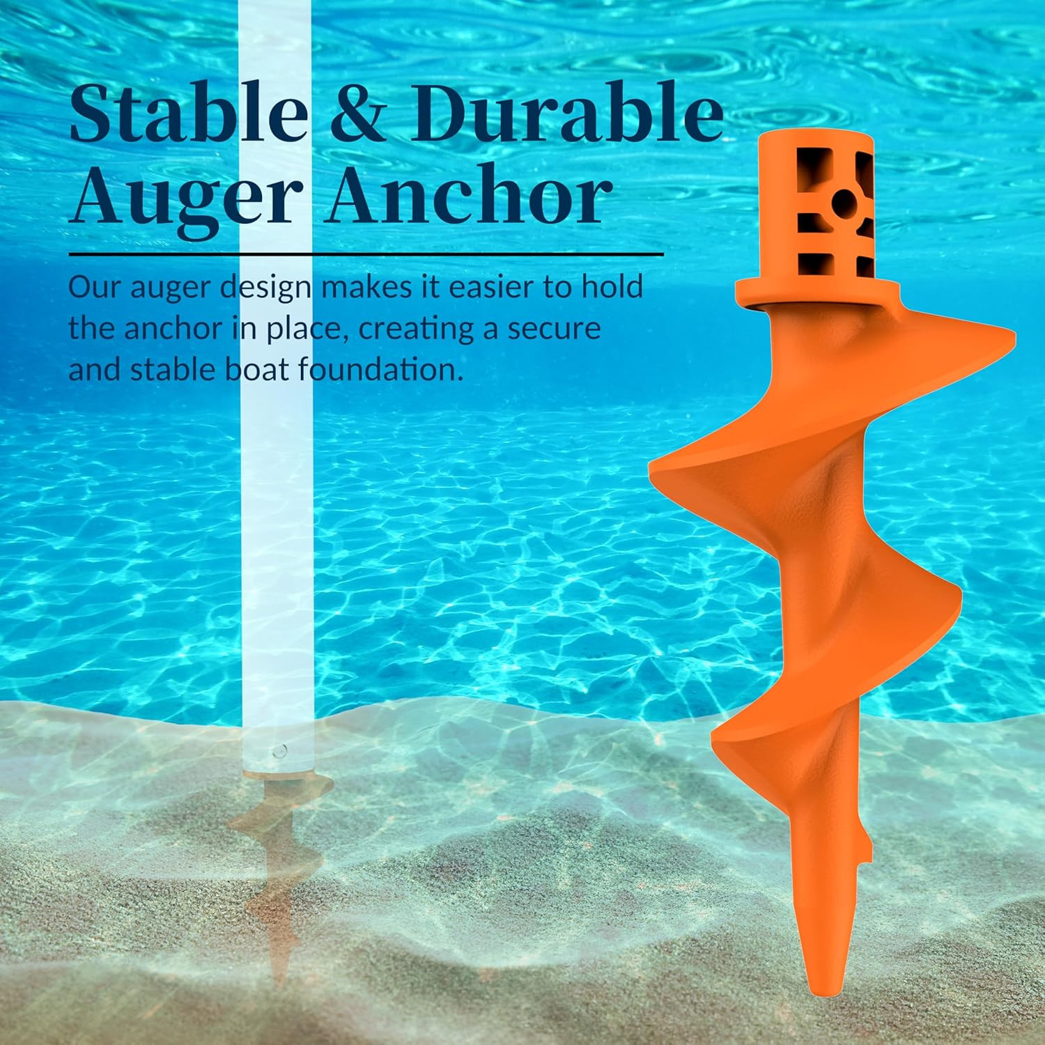Sand Dock Auger Kit for PVC Sandbar Anchors Fits 1.5″ SCH 40 PVC Tubing ID 1….