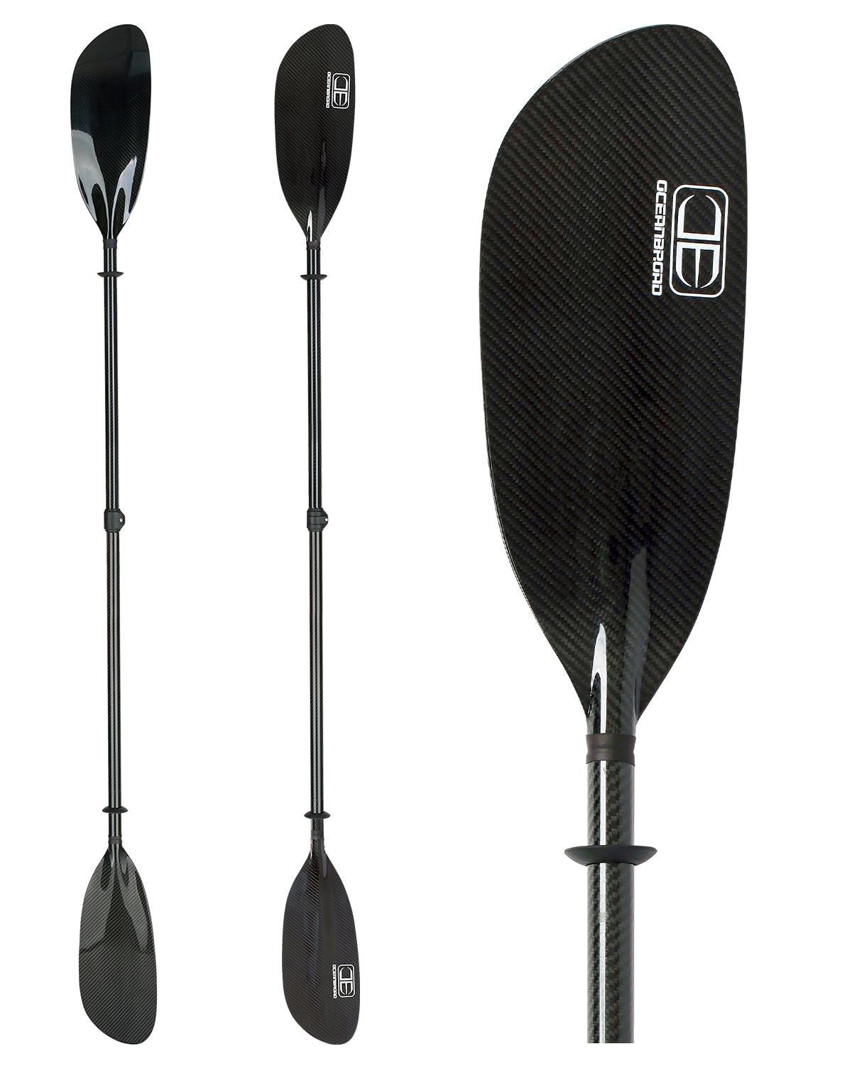 Full Carbon Fiber Adjustable Kayak Paddle, 86in-90.5in/220cm-230cm, 2-Piece, …