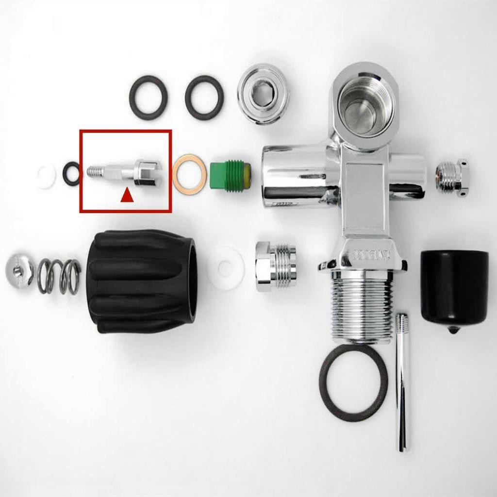 Stainless Steel Scuba Dive Tank Valve Spindle/Stem Rubber