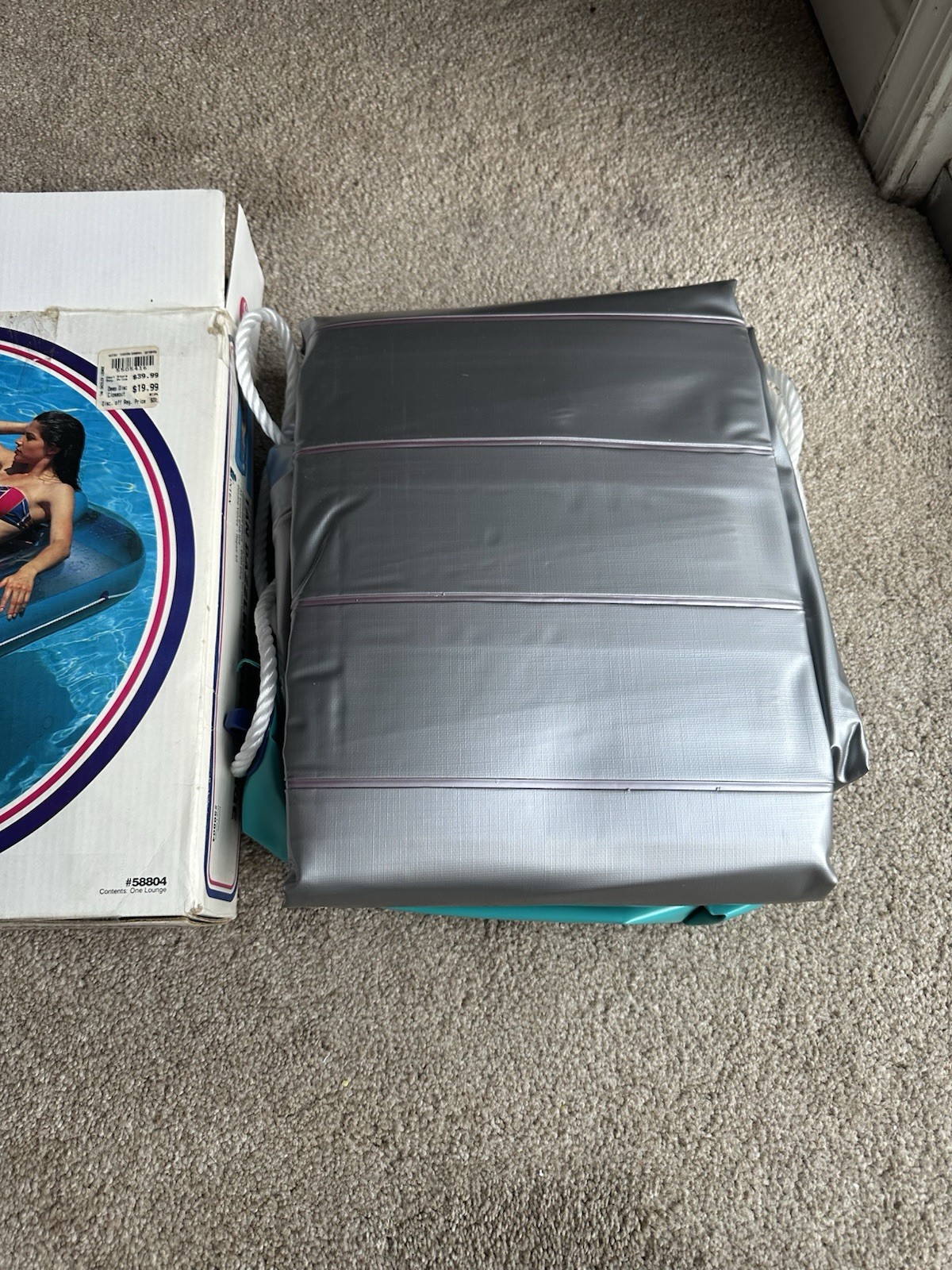 New VTG 1997 Intex Wet Set Premium Tan Dazzler Pool Lounge #58804 77″X48″