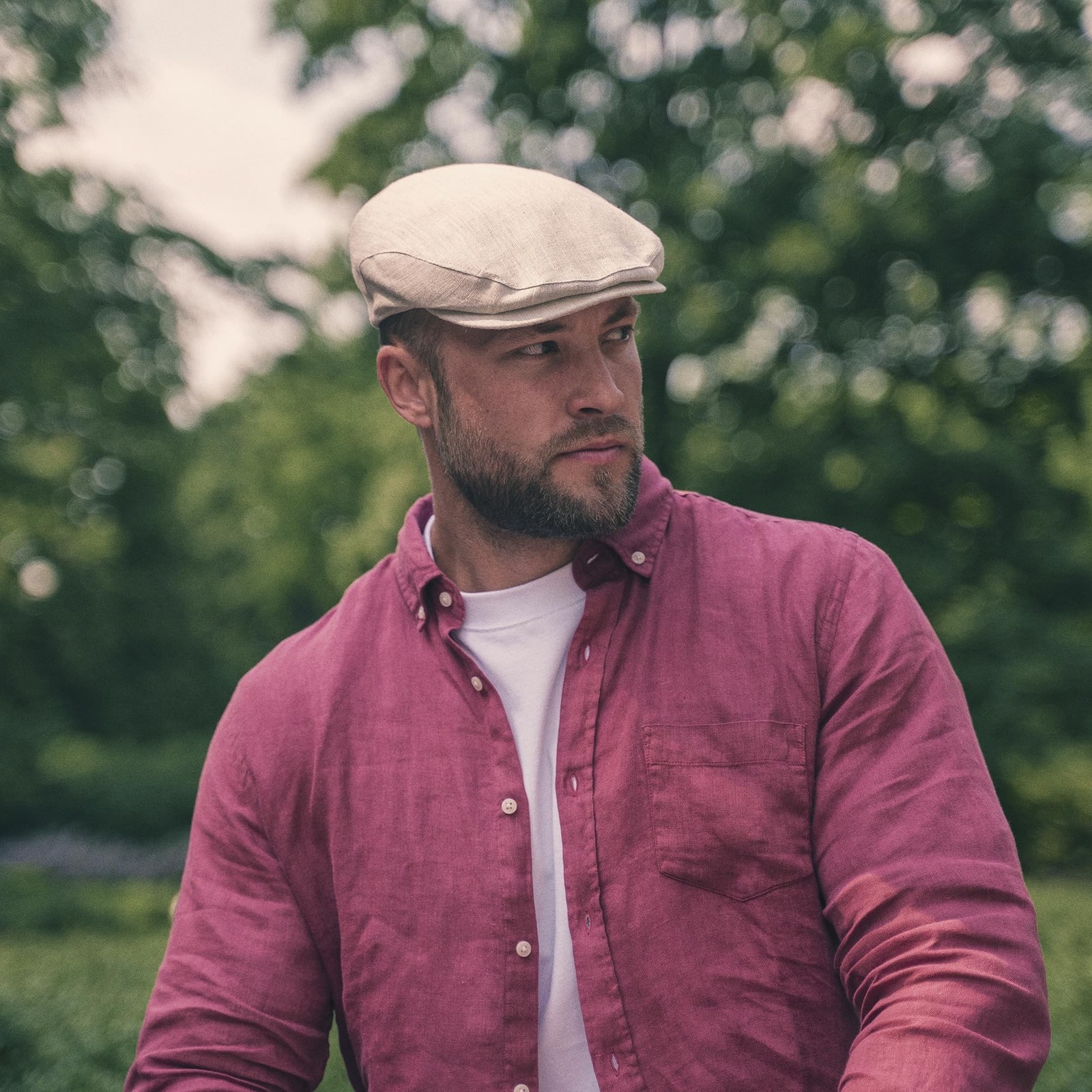 Sterkowski Model Derby | 100% Linen Flat Cap for Men and Women | Airy Summer …