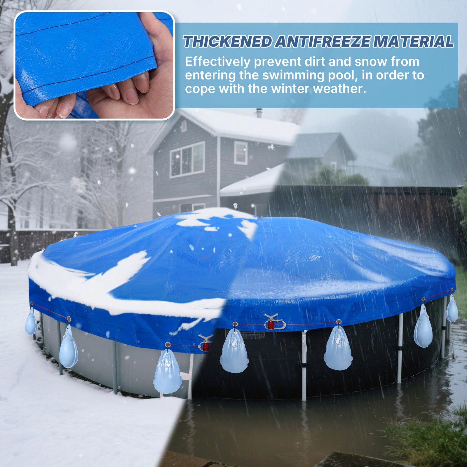 21′ Round Pool Cover for Above Ground Pools – Winter Above Ground Pool Cover …