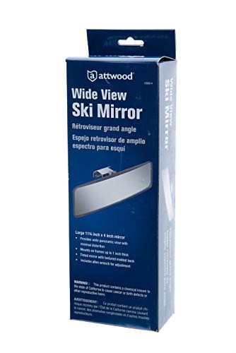 attwood 13065-4 Adjustable Wide-View Water Ski Rear View Boat Mirror