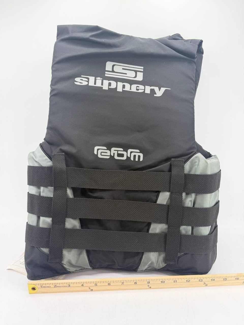 Slippery Wetsuits Type III PFD Life Jacket Gray Black Adult Size M New