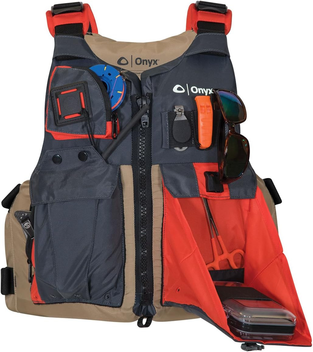 Kayak Fishing Life Jacket – USCGA Pfd/Life Jacket with Multiple Pockets, High-Ba