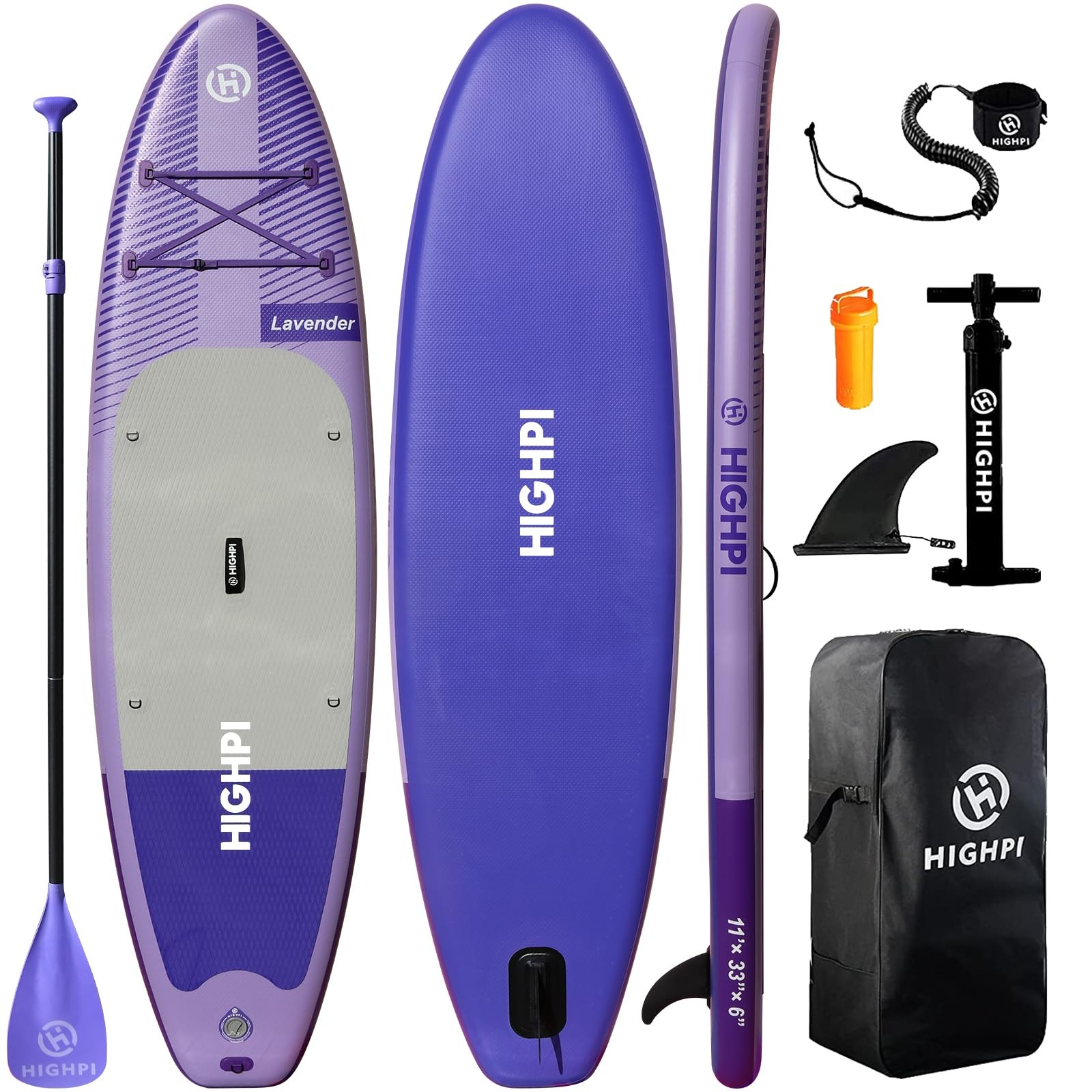 11ft Inflatable Stand Up Paddle Board for Youth and Adults – Wide Sup with Pr…