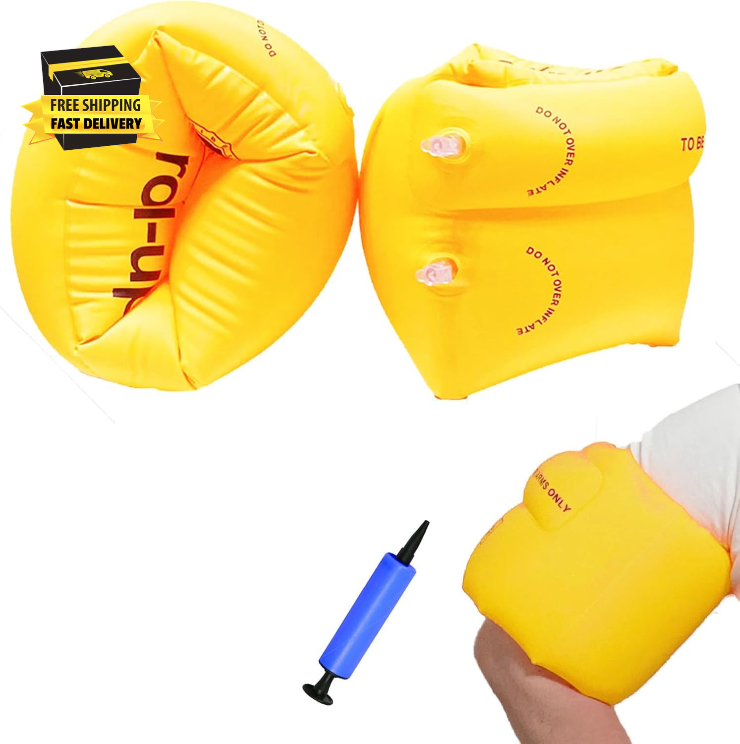 Inflatable Arm Floaties Swim Arm Bands Swimming Tube Floater for Adult Beach Wat